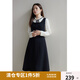 獨束大碼女裝優(yōu)雅甜美氛圍感時(shí)尚套裝女法式小香風(fēng)外套連衣裙兩件套 連衣裙 XL