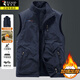 啄木鳥(niǎo)雙面穿棉馬甲男士秋冬季新款搖粒絨坎肩羽加絨服男加厚背心男外套 1906A藏青色 加絨 XL 約140-160斤