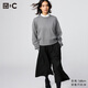 優(yōu)衣庫合作款/女裝男裝柔滑棉質(zhì)圓領(lǐng)針織衫毛衣25秋冬新款481673 03 灰色 M /160/84A
