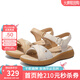 森達時(shí)裝涼鞋女款2025夏新商場(chǎng)同款厚底休閑涼鞋XMH01BL5 杏色 37
