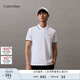 Calvin KleinJeans夏季男士商務(wù)休閑通勤ck撞色鑲邊多色短袖T恤POLO衫J326120 YAF-月光白 L