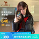 駱駝（CAMEL）抱抱戶外羽絨服鴨絨加厚面包服秋冬拒水保暖時尚潮流防風(fēng)運動外套 A1W2PN121L，黑色，男女同款 M