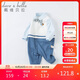 戴維貝拉（DAVE＆BELLA）嬰兒衣服男寶寶連體衣新生兒洋氣爬服2024秋裝外出哈衣