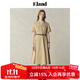 ELAND衣戀連衣裙女工裝風(fēng)西裝領(lǐng)正肩a字裙擺顯瘦裙子2025夏季新款 卡其色(35)Beige L /170