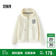 森馬（Semir）[商場(chǎng)同款]外套女連帽刺繡學(xué)院風(fēng)2025春寬松質(zhì)感夾克101125108002