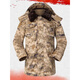 際華三二零五正版新款迷彩大衣原廠(chǎng)羽絨新式冬季防刮耐磨雙層內膽防寒棉軍大衣 新款荒漠大衣 【全羽絨+內膽+帽子】 175/92-96