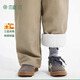 植木童裝秋冬季男童夾棉加厚休閑長(cháng)褲褲子新款 卡其色 160