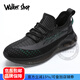 Walker Shop運動(dòng)鞋男2025年透氣男鞋軟底跑步鞋男士鞋子飛織網(wǎng)面鞋休閑鞋男鞋 黑色 41