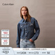 Calvin KleinJeans【CK潮殼】25春夏女士滿(mǎn)印美式復古牛仔夾克外套47B010G XE8-牛仔藍 S