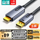 山澤DP轉HDMI轉接線(xiàn) 4K60Hz高清DisplayPort轉HDMI2.0視頻線(xiàn)電腦臺式機接電視顯示器轉換線(xiàn) 5米DH650
