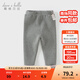 戴維貝拉（DAVE＆BELLA）童褲加絨兒童打底褲新款冬裝褲女童休閑褲小童長(cháng)褲寶寶褲子 灰色【現貨】 100 cm（建議身高90-100cm）