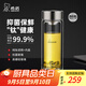 希諾（HEENOOR）雙層玻璃杯男士2025新款大容量隔熱高檔水杯便攜杯子帶濾網(wǎng)泡茶杯 抗菌款-純鈦部件-禮盒裝410ml