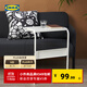宜家（IKEA）BRUKSVARA布瓦拉邊桌工作臺移動(dòng)床邊辦公電腦桌沙發(fā)桌 藍色