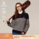 哈吉斯（HAZZYS）女裝 春秋款女【PHIZ系列】條紋長袖T恤ABTSE0BCX05 藏青色NV XL （170/92A 42）
