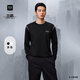 海瀾之家（HLA）長(cháng)袖T恤男三體·超級符號系列保暖男秋季 黑色鑲拼69 S 165/84A 推薦114~124斤