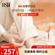 歐莎（OSA）白色加絨加厚小腳牛仔褲女秋冬季2025新款高腰顯瘦直筒煙管褲 米白色A S
