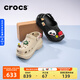 crocs卡駱馳檀健次推薦款經(jīng)典光輪洞洞鞋厚底沙灘鞋女鞋|207988 黑色-001(含智必星) 36 /37(220mm)
