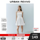 UR2025夏季新款女裝波嬉風(fēng)系帶花苞吊帶連衣裙UYU750021 本白 S