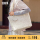 森馬（Semir）托特包設計感滿(mǎn)印單肩包大容量手提包女包105425153014