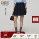 Teenie Weenie小熊女裝半身裙2025年夏季新款甜美活力裙子花苞短裙 藏青色 S