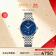 美度（MIDO）瑞士手表 貝倫賽麗系列 微笑款 月相 商務(wù)休閑 機械鋼帶男表