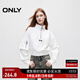 ONLY2024秋冬新款潮流休閑拉鏈立領(lǐng)短款衛衣女|12439S019 A43 奶油白色 S (160) 80A