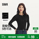 森馬（Semir）針織開(kāi)衫女短款緊身顯瘦正肩秋季溫柔系純色圓領(lǐng)上衣101524106001