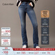 Calvin KleinJeans25春秋女士美式復(fù)古懷舊風(fēng)ck微彈高腰微喇牛仔褲47B947G VRN-牛仔淺藍(lán) 26