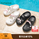 熱風(fēng)商場(chǎng)同款洞洞鞋女款2025年夏季新款蝴蝶結包頭戶(hù)外沙灘平底女拖鞋 01黑色 37-38 M