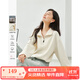 梵希蔓杏色休閑百搭半拉鏈衛(wèi)衣女2025年春秋新款寬松插肩袖上衣 M5791 杏色 M