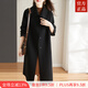 ZXEGI高檔手縫女裝外套2025年新款雙面羊絨大衣女長(zhǎng)款氣質(zhì)過膝毛呢外套 鋼琴黑 L