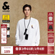杰克·瓊斯（JACK&JONES）25年男裝秋季BSQ聯(lián)名長(cháng)袖T恤男個(gè)性寬松休閑重磅純棉圓領(lǐng)打底衫 A06雪白色 常規 M （175）