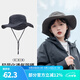 駱駝（CAMEL）【baby同款】漁夫帽夏薄款大頭圍防曬遮陽(yáng)太陽(yáng)帽子大帽檐遮臉帽 【UPF50+輕量防曬】深灰，2115-1 均碼