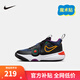 NIKE 耐克童鞋男童籃球鞋TEAM HUSTLE D 11易穿脫魔術(shù)貼兒童運(yùn)動鞋 黑/大學(xué)金/深海藍(lán)/粘土黃 31 【建議腳長19cm】