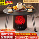 skingcond德國品牌取暖器多功能家用智能語(yǔ)音電暖氣大面積速熱圍爐煮茶燒烤火爐 多功能恒溫節能黑色帶電陶爐+圍爐桌+燒烤架