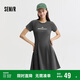 森馬連衣裙女收腰插肩袖夏季字母印花收腰針織短裙101324114040