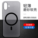 摯衛士【磨砂磁吸】適用蘋(píng)果17手機殼蘋(píng)果17保護套 親膚半透明磁吸超薄防摔簡(jiǎn)約軟殼 磨砂黑