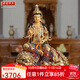 圓通文殊菩薩佛像供奉臺灣純銅盛唐彩普賢菩薩像華嚴三圣佛像擺件 文殊菩薩（盛唐彩）/尊 38厘米