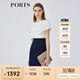 PORTS寶姿女裝春夏新品時(shí)尚Two-in-one疊片裝飾連衣裙LM8D198KWB008 丈青 M (6)