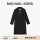 MICHAEL KORS邁克高仕 MK【兩件折上折】 女士翻領(lǐng)紐扣毛呢大衣外套黑色 001XS
