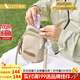 萊夫迷你手機包日字型斜挎包輕盈運動(dòng)休閑帆布包包女包 奶茶杏-可放iPhone14