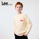 Lee童裝兒童毛衣純色保暖冬季新款男中大兒童圓領(lǐng)打底針織衫內搭毛衣 米白色 150