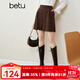 百圖betu女裝秋冬新款短褲美拉德冬日限定ins風高腰闊腿短褲女2310T81 深啡 M