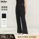 MsShe【閃粉針織彈力微喇小黑褲】大碼女裝2025秋季胖mm顯瘦長褲 黑色現(xiàn)貨 3XL