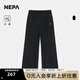 NEPA耐葩2024年春夏新品戶(hù)外女士褲子涼爽彈力休閑闊腿褲7K46323 黑色C01 170 75A（075）
