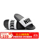 耐克NIKE休閑鞋男一字拖OFFCOURT拖鞋BQ4639-001白黑42.5