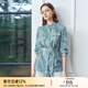 顏域印花圓領(lǐng)長(cháng)袖襯衣女士2025早春新款簡(jiǎn)約通勤百搭襯衫長(cháng)袖上衣 藍花 S