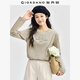 佐丹奴長(cháng)袖T恤女秋冬純棉田園主題印花圓領(lǐng)休閑上衣13394790