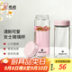 希諾（HEENOOR） 玻璃杯單層女士花茶杯加厚帶蓋水杯小巧便攜家用少女心杯子 粉色 260ml
