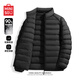 名創(chuàng  )優(yōu)品（MINISO）排骨羽絨服男生冬季輕薄內搭立領(lǐng)外套青少年戶(hù)外露營(yíng)登山休閑衣服 【立領(lǐng)休閑】黑色(純色) L /175(名創(chuàng  )優(yōu)品 品質(zhì)保障)